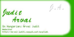 judit arvai business card